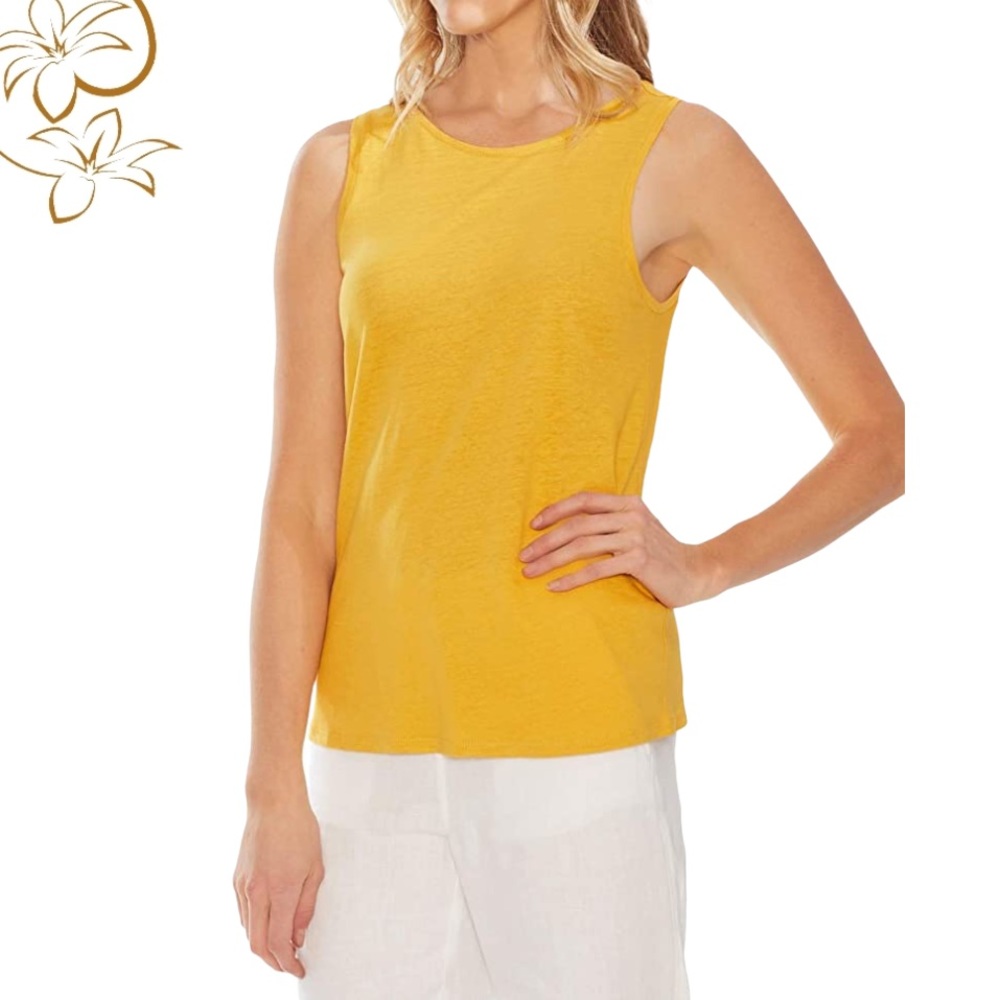 VINCE CAMUTO Golden Sun Twist Back Tank Top XL